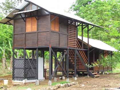 Vivienda construida en un territorio indígena