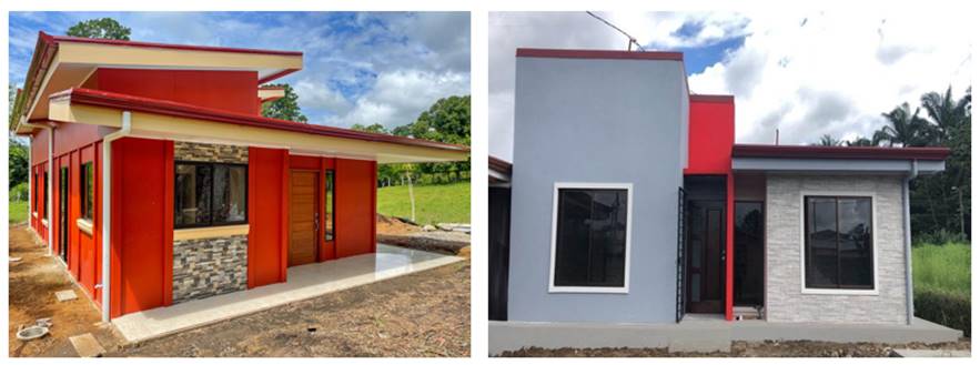 Fotografías de viviendas construidas con el Programa para familias de Ingresos Medios.
