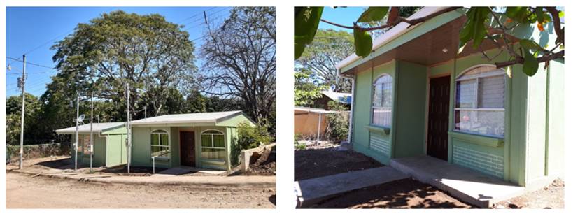 Fotografías del proyecto de vivienda entregado La Esmeralda en Abangares.