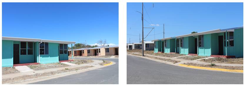Fotografías del proyecto de vivienda entregado Santa Luisa II en Liberia.