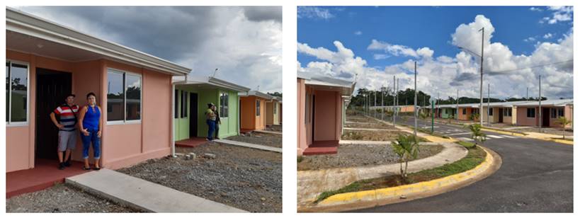 Fotografías del proyecto de vivienda entregado Llanuras de Canaán en Sardinal de Guácimo.