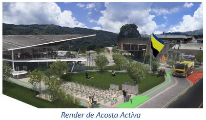 Render del proyecto de Bono Comunal Acosta Activa.