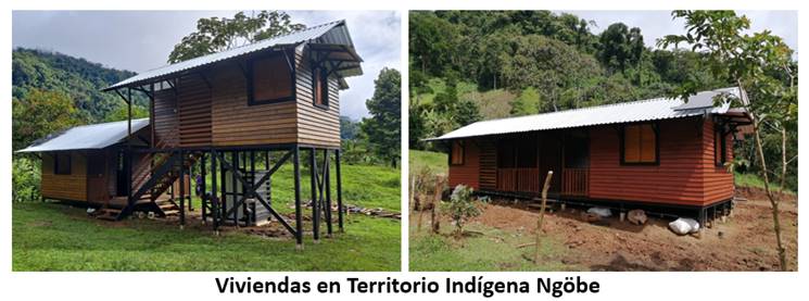 Fotograf&iacute;as de viviendas en el Territorio Ind&iacute;gena Ngöbe en Coto Brus de Puntarenas.