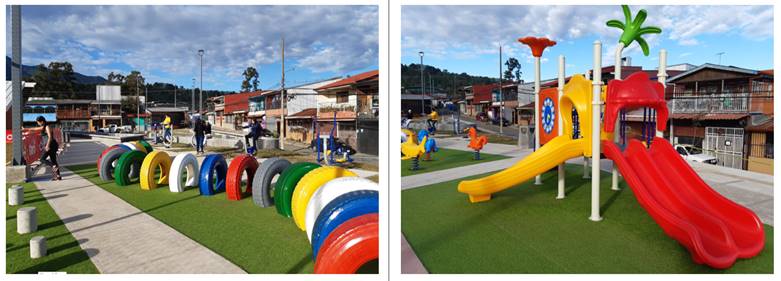 Fotograf&iacute;as de las obras construidas en el proyecto de bono comunal Parque Corina Rodr&iacute;guez en Alajuelita.