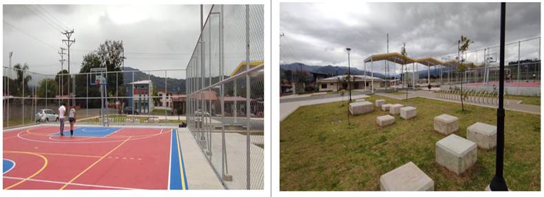 Fotograf&iacute;a de las obras construidas en el proyecto de bono comunal Parque Jorge Debravo en Turrialba.