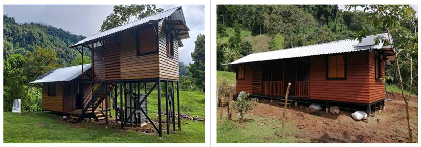 Viviendas construidas en el Territorio Ind&iacute;gena Ngöbe en Coto Brus, Puntarenas.